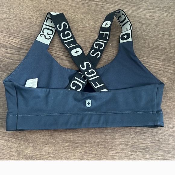 Figs Performance Underscrub Sport Bra XS Navy Blue Stretch - Picture 2 of 4